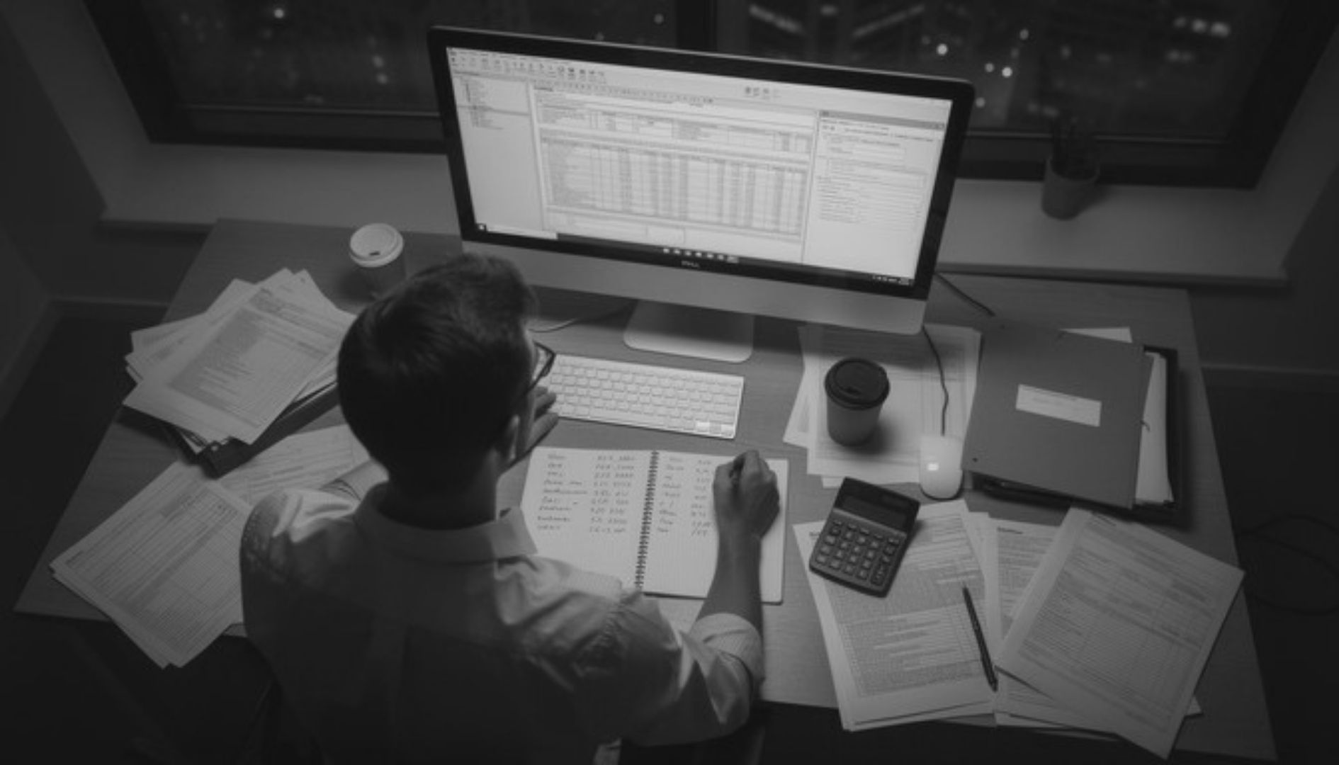 Web developer working across multiple computer screens on website design, coding, and development